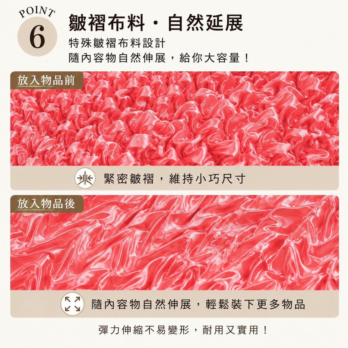 RABLISS 伸縮環保購物袋 尺寸與細節